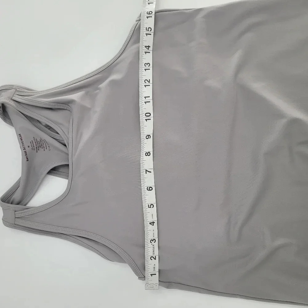 any age activewear grey COMPLETE COVERAGE TUMMY CONTROL SPORT TANK WITH BRA M - Picture 8 of 12